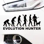 Lovska nalepka za avtomobile evolucija lovcev