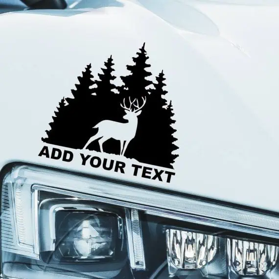 Lovska nalepke jelen in smreke