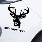 Lovske nalepke jelenova glava z rogovi
