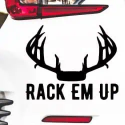 Lovske nalepke za avto RACK EM UP