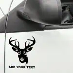 Lovske nalepke za avto jelenova glava z rogovi