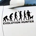 Lovske nalepke za avtomobile evolucija lovcev