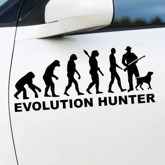 Lovske nalepke za avtomobile evolucija lovcev