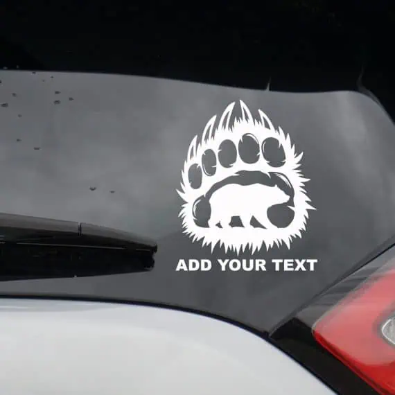 Medvedja taca nalepka za avto