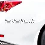 Nalepka BMW 330i obrobljeno besedilo za avtomobile