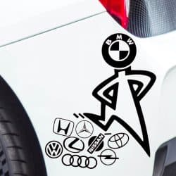 Nalepka BMW nad vsemi ostalimi znamkami