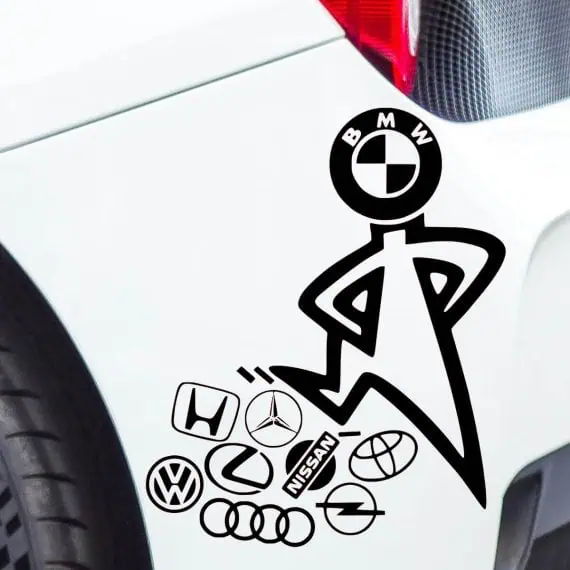 Nalepka BMW nad vsemi ostalimi znamkami