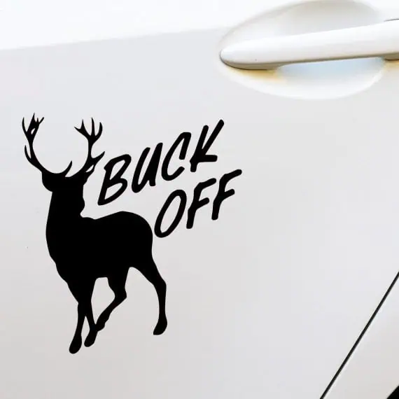 Nalepka BUCK OFF za lovce