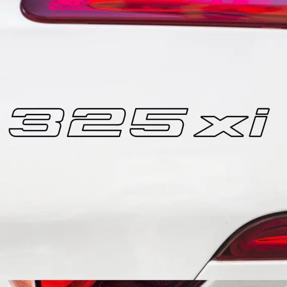 Nalepka za avto BMW 325xi obrobljeno besedilo