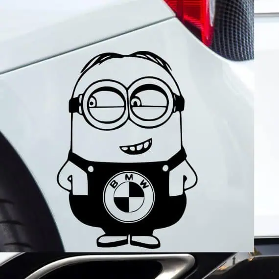 Nalepka za avto BMW minion