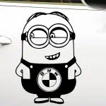 Nalepke za avto BMW minion