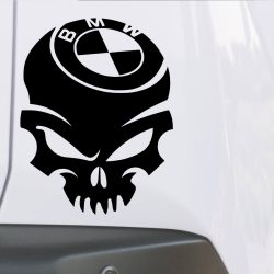 avto Nalepka BMW lobanja