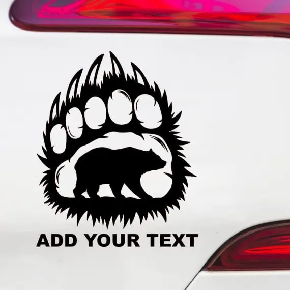 avto nalepke Medvedja taca za lovce