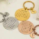 gravirani obeski za ključe različnih barv personalizirani