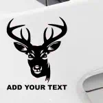 nalepka za avto lovska Lovska jelenova glava z rogovi