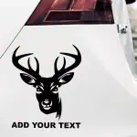 nalepka za lovce jelenova glava z rogovi