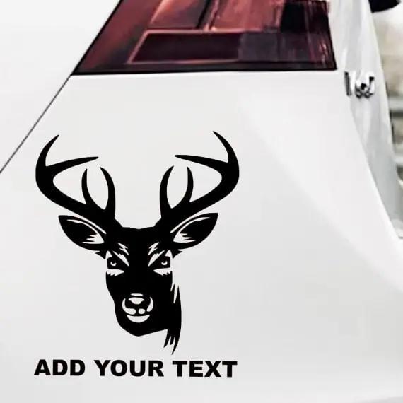 nalepka za lovce jelenova glava z rogovi