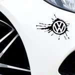 Volkswagen logo v packi nalepka za avto