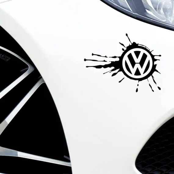 Volkswagen logo v packi nalepka za avto