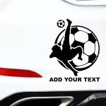 Nalepka nogometaš škarjice za avtomobile