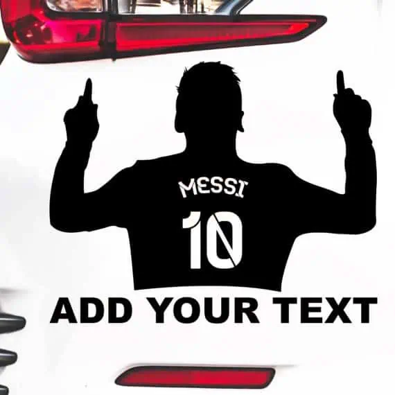 Nalepka za avtomobil messi nogometaš