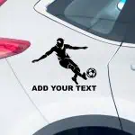 Nalepke za avtomobile nogometaš pri udarcu na žogo