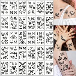 30 začasnih tatujev metuljčki