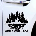 Nalepka za avtomobile ribiška idila na jezeru