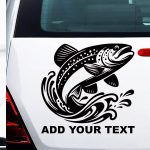 Postrv nalepka za vse ribiče in njihova vozila