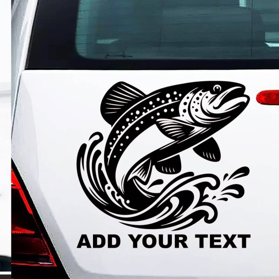 Postrv nalepka za vse ribiče in njihova vozila