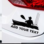 Ribiška nalepka lov iz kajaka za avtomobile