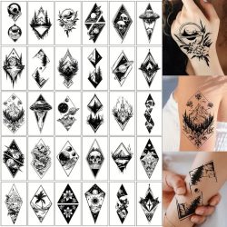 Set 30 začasnih tatujev geometrijskih oblik