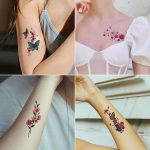 Tattoo nalepke komplet 30 metuljev in rož