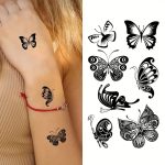 Tattoo nalepke metulji na roki del kompleta