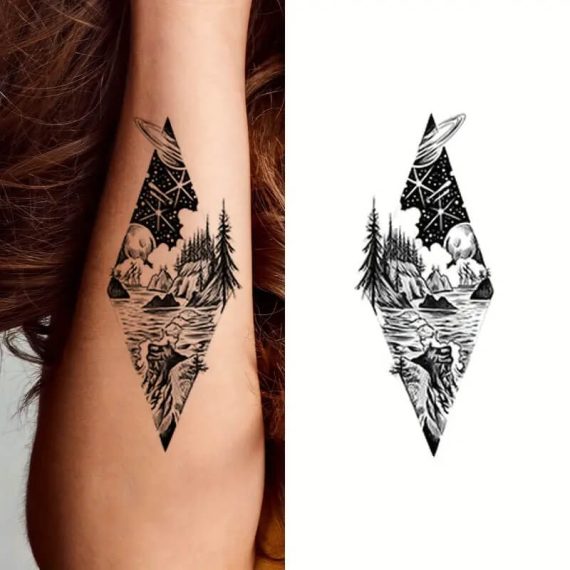 Tatu vesolje, narava, reka gozd del kompleta nalepk