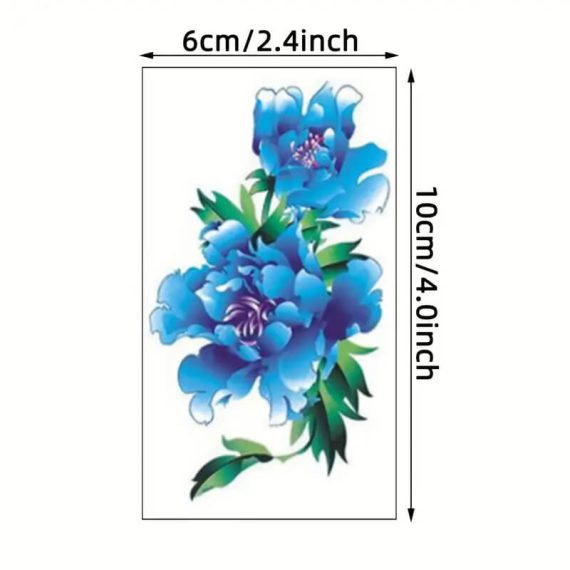 Tatuji komplet 30 kosov velikosti metuljev in rož