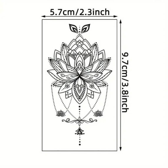Velikost začasnega tatuja v kompletu