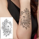 lisica in rože začasna tetovaža v kompletu