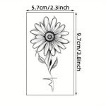 velikosti tetovaž v kompletu rože