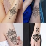 začasne tattoo nalepke čipkasti vzorci rož