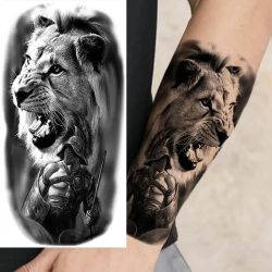 Tetovaža lev simbol poguma in neustavljive volje