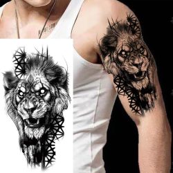 Tetovaža leva, surova moč in neukrotljiv duh