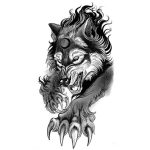 Tetovaža začasna magični volk