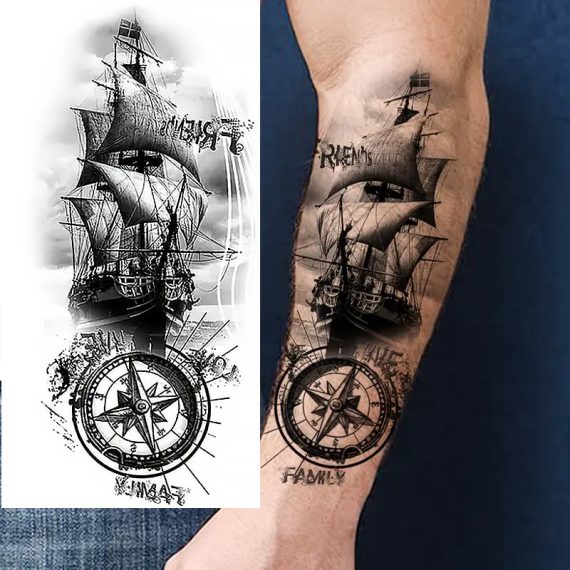 Jadrnica svobode začasni tattoo