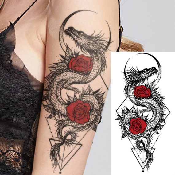 Tatu zmaj in rdeče vrtnice – moč prepletena s strastjo