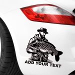 ribiška nalepka krap in ribič