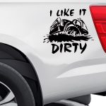 Nalepka všeč mi je umazano offroad