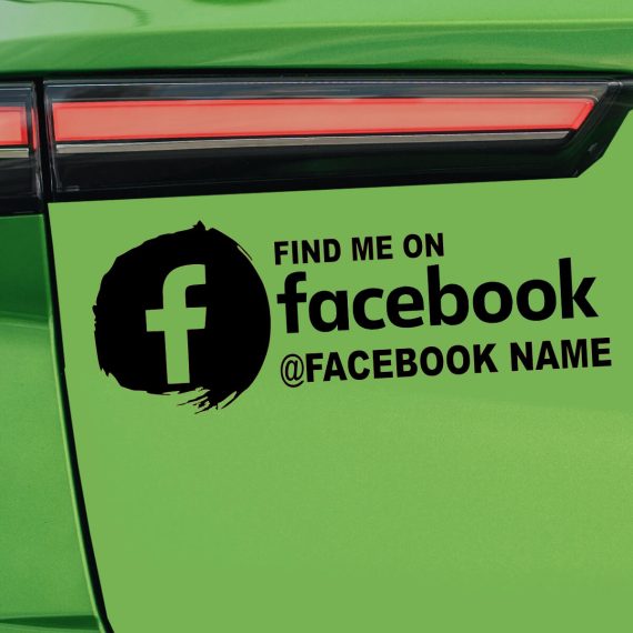 Facebook nalepka za avto Find me on FACEBOOK