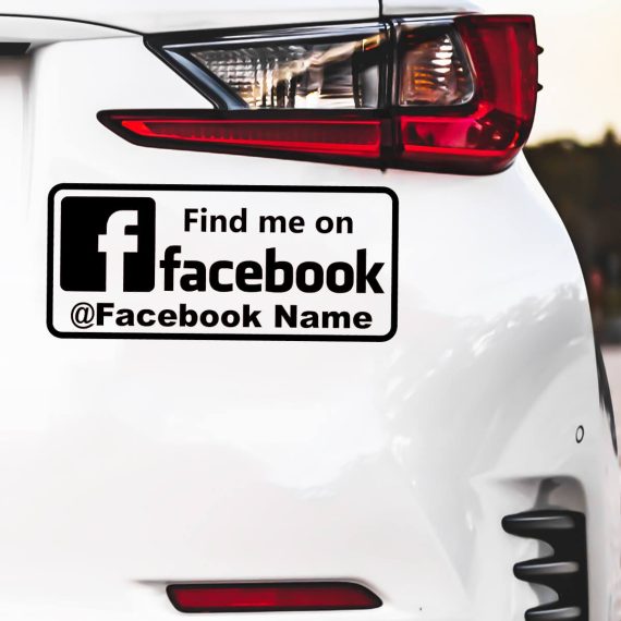 Facebook nalepka za avtomobile vseh vrst