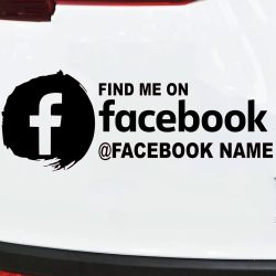 Facebook nalepke za avto Find me on FACEBOOK